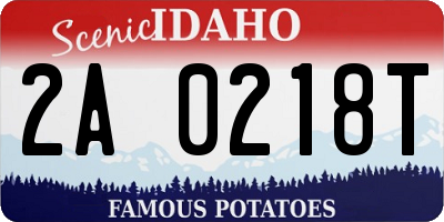 ID license plate 2A0218T