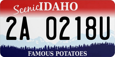ID license plate 2A0218U