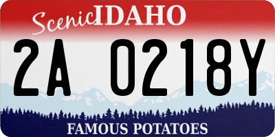 ID license plate 2A0218Y