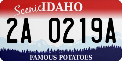 ID license plate 2A0219A