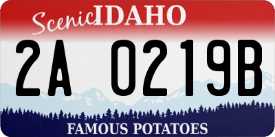 ID license plate 2A0219B