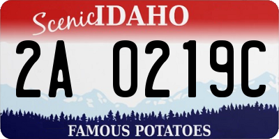 ID license plate 2A0219C