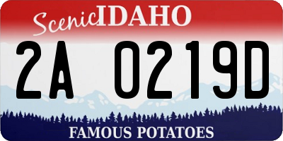 ID license plate 2A0219D