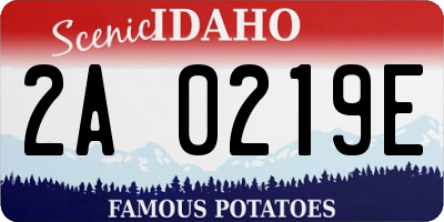 ID license plate 2A0219E