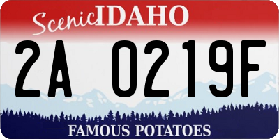 ID license plate 2A0219F