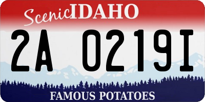 ID license plate 2A0219I