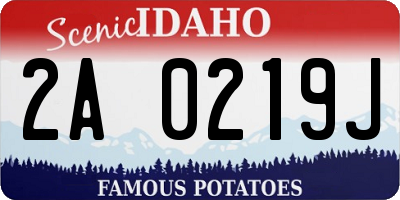 ID license plate 2A0219J