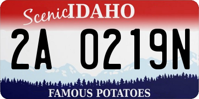 ID license plate 2A0219N