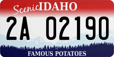 ID license plate 2A0219O