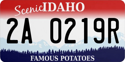 ID license plate 2A0219R