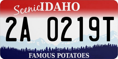 ID license plate 2A0219T