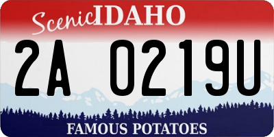 ID license plate 2A0219U