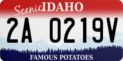ID license plate 2A0219V