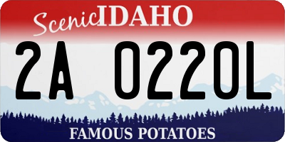 ID license plate 2A0220L