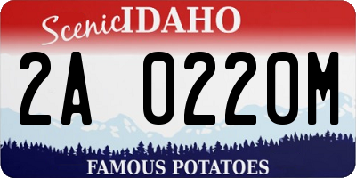 ID license plate 2A0220M