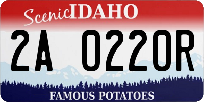 ID license plate 2A0220R