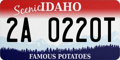 ID license plate 2A0220T