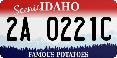 ID license plate 2A0221C