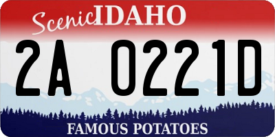 ID license plate 2A0221D