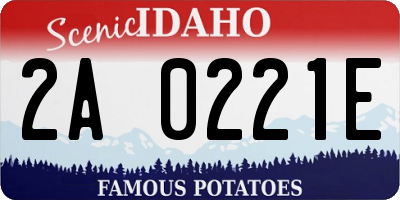 ID license plate 2A0221E
