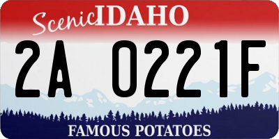 ID license plate 2A0221F