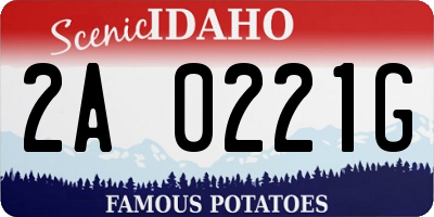 ID license plate 2A0221G