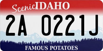 ID license plate 2A0221J