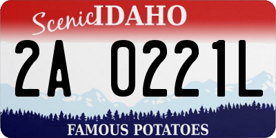 ID license plate 2A0221L