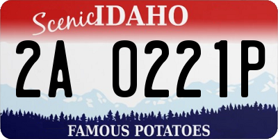 ID license plate 2A0221P