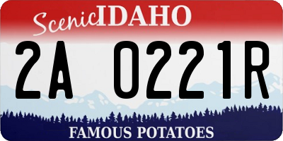 ID license plate 2A0221R