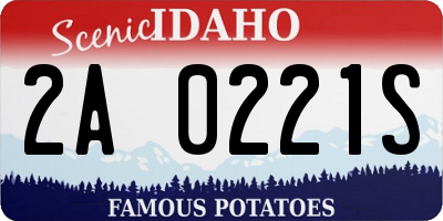 ID license plate 2A0221S