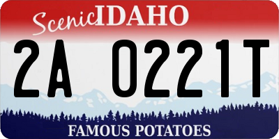 ID license plate 2A0221T