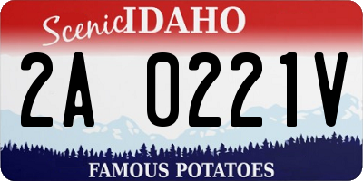 ID license plate 2A0221V