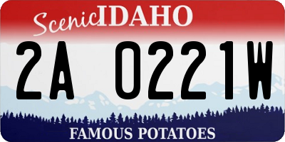 ID license plate 2A0221W