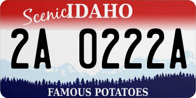 ID license plate 2A0222A