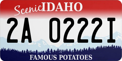 ID license plate 2A0222I