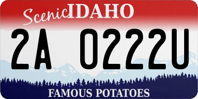 ID license plate 2A0222U