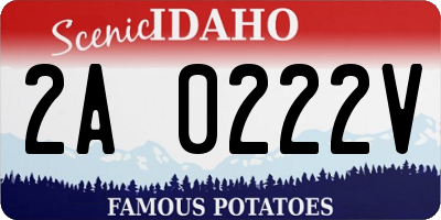 ID license plate 2A0222V
