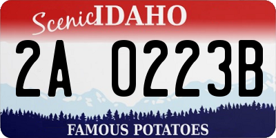 ID license plate 2A0223B