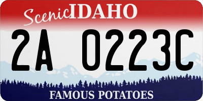 ID license plate 2A0223C