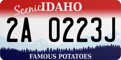 ID license plate 2A0223J