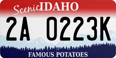 ID license plate 2A0223K