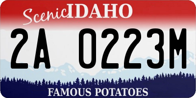 ID license plate 2A0223M
