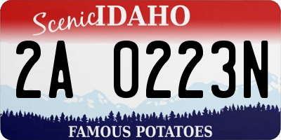 ID license plate 2A0223N