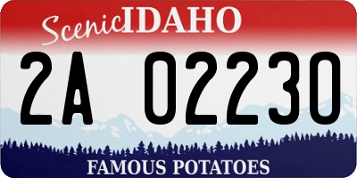 ID license plate 2A0223O