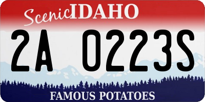 ID license plate 2A0223S