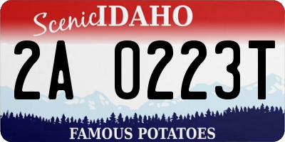 ID license plate 2A0223T