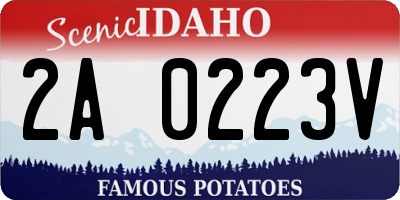 ID license plate 2A0223V