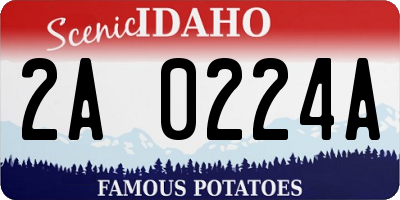 ID license plate 2A0224A