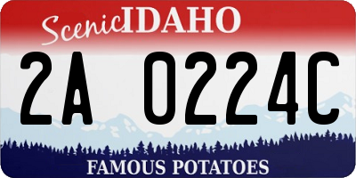 ID license plate 2A0224C